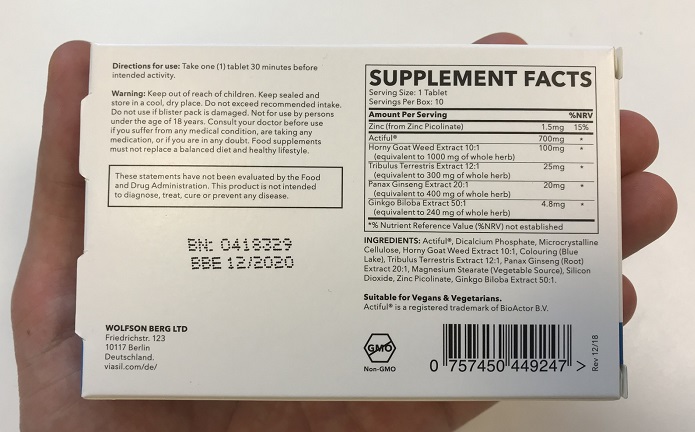 Viasil Ingredients